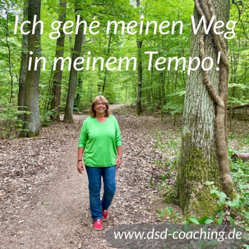 Ich gehe meinen Weg in meinem Tempo