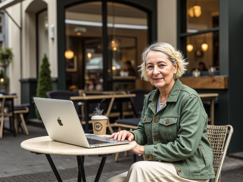 Claudia von Löwenthal am Laptop